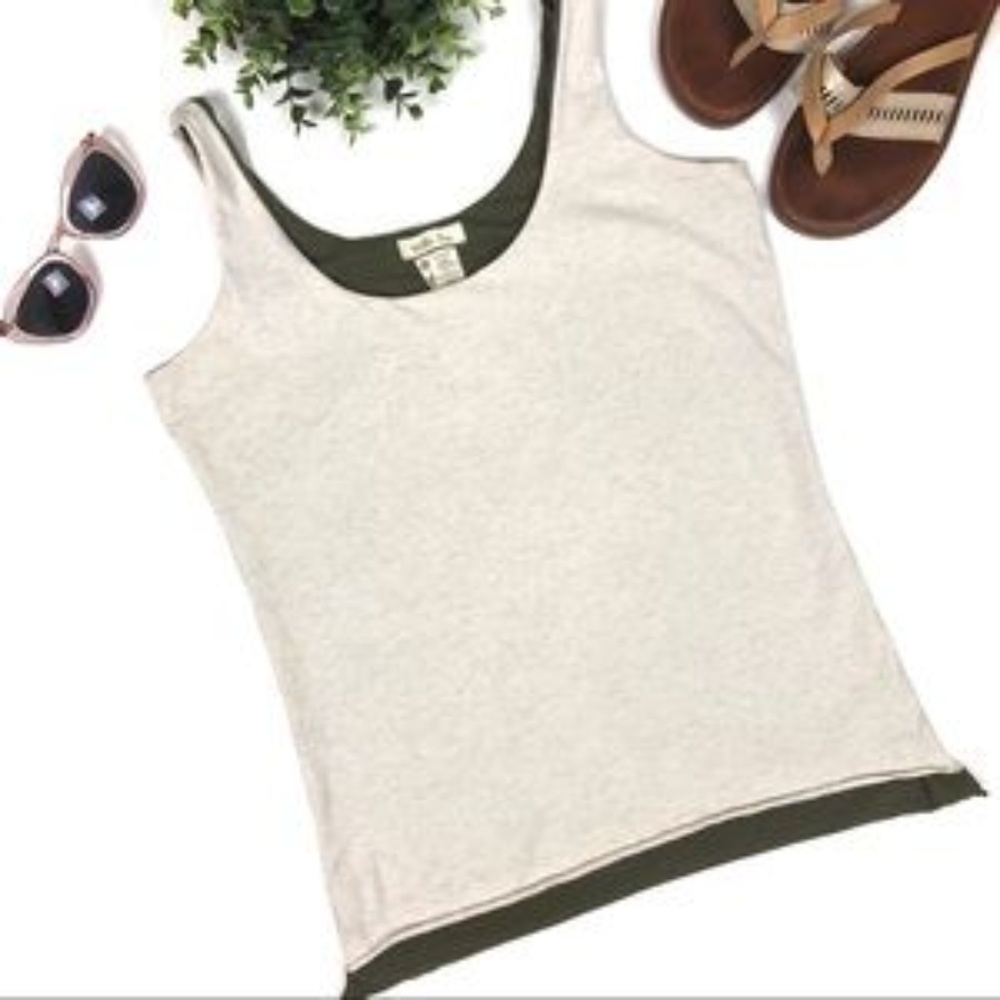 NWT Layered Olive Green and Cream